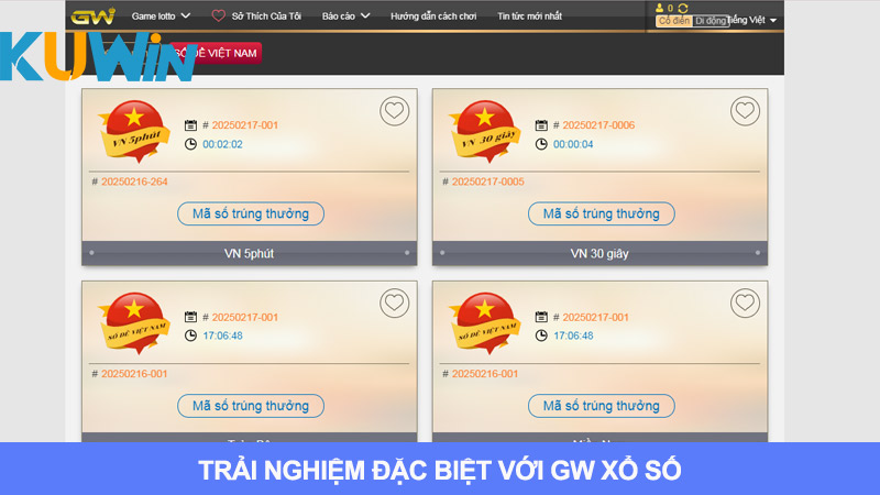 Cá Cược GW Xổ Số - Trải Nghiệm Đặc Biệt Và Hấp Dẫn Nhất Hiện Nay